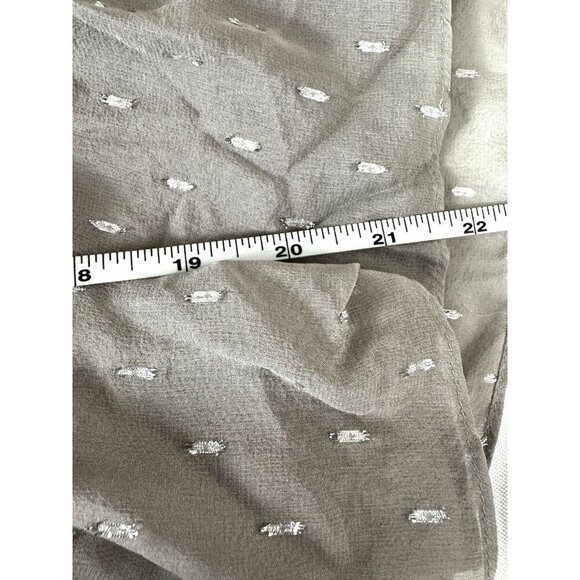 Joie Silk Gray Silver Metallic Dot Cami L Peplum Romantic Minimalist Chic - Picture 9 of 12